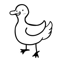 Duck bird cartoon icon vector illustration graphic design