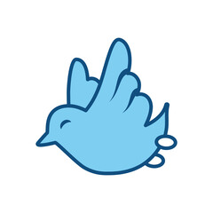 Dove bird symbol icon vector illustration graphic design