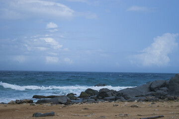 Fototapeta na wymiar The Sea View from Aruba