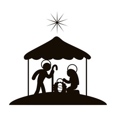 Christmas manger symbol