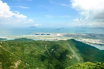 Papier Peint photo Aéroport Hong Kong Intenational Airport (view from Ngong Ping 360 cable car)