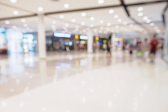 Abstract blur defocused shopping mall interior background foto de Stock |  Adobe Stock
