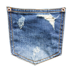 jeans pocket isolate on white