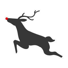 Reindeer christmas animal icon vector illustration graphic design