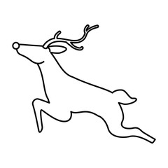 Reindeer christmas animal icon vector illustration graphic design