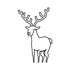 Reindeer christmas animal icon vector illustration graphic design