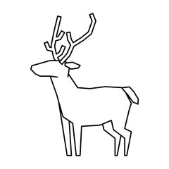 Reindeer christmas animal icon vector illustration graphic design