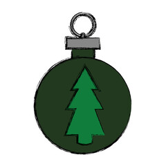 Christmas decorative ball icon vector illustration graphic design