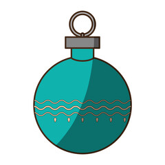 Obraz premium Christmas decorative ball icon vector illustration graphic design