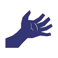 Outstretched hand symbol icon vector illustration graphic design