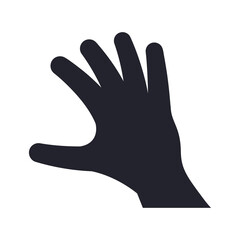 Outstretched hand symbol icon vector illustration graphic design