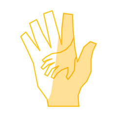 Outstretched hand symbol icon vector illustration graphic design