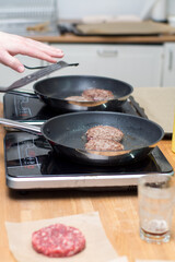 Burger cooking