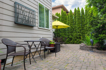 Bistro Funirture in Backyard Patio