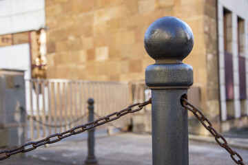 Bollard and chain 13