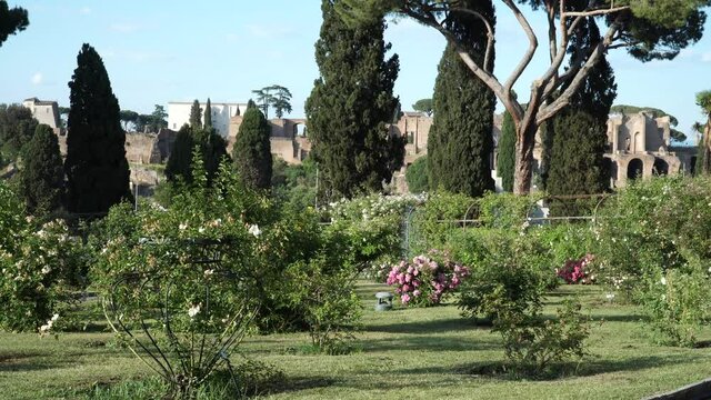 The municipal Rose Garden is a public garden