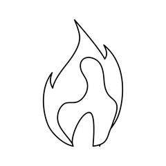 Fire burn flamme icon vector illustration graphic design