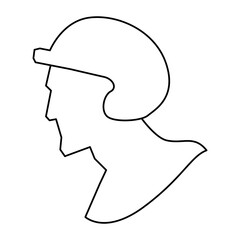 Baseball player pictogram icon vector illustration graphic design