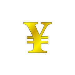 Obraz premium Japanese Yen symbol. vector sign, solid logo illustration, colorful pictogram isolated on white