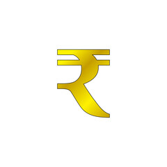 Rupee symbol. vector sign, solid logo illustration, colorful pictogram isolated on white