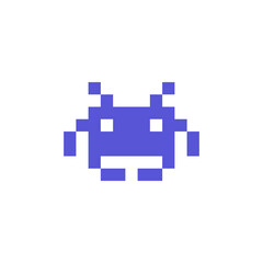 Obraz premium Alien icon vector, solid logo illustration, colorful pictogram isolated on white