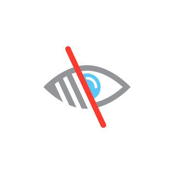 Low Vision Symbol. Blindness Line Icon, Outline Vector Logo Illustration, Linear Pictogram Isolated On White