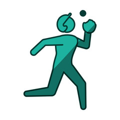 Baseball player pictogram icon vector illustration graphic design