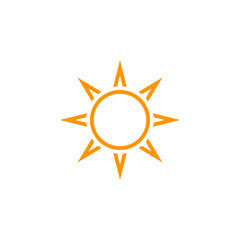 Sun line icon, outline vector logo illustration, linear pictogram isolated on white