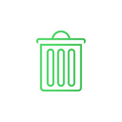 trash bin line icon, delete outline vector logo illustration, linear pictogram isolated on white