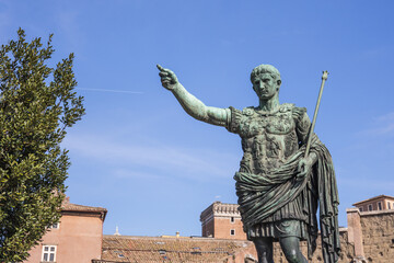 Fototapeta premium The statue of Cesar in Rome, Italy
