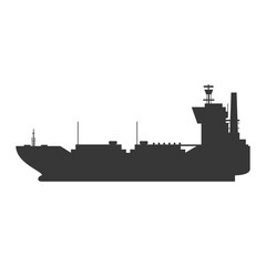 Freigther boat ship icon vector illustration graphic design