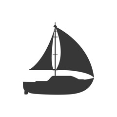 Sail boat isolated icon vector illustration graphic design