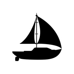 Sail boat isolated icon vector illustration graphic design