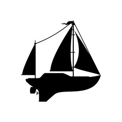 Sail boat isolated icon vector illustration graphic design