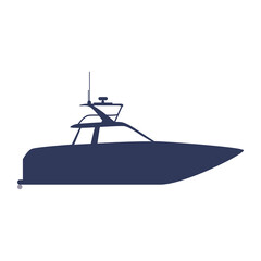 Yacht luxury boat icon vector illustration graphic design