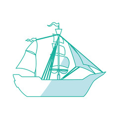 Pirate boat ship icon vector illustration graphic design