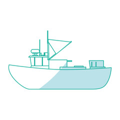 Fishing boat isolated icon vector illustration graphic design