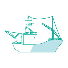Fishing boat isolated icon vector illustration graphic design