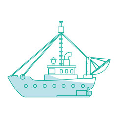 Fishing boat isolated icon vector illustration graphic design