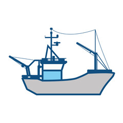 Fishing boat isolated icon vector illustration graphic design