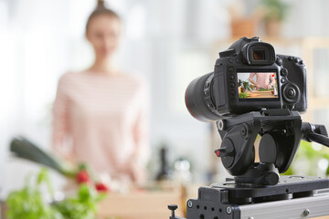 Camera filming a cook