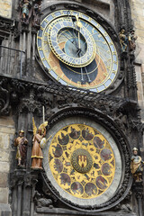 Fototapeta na wymiar Prague astronomical clock in the Old Town Square, in Prague in Czech Republic.
