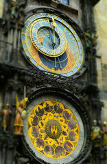 Prague astronomical clock in the Old Town Square, in Prague in Czech Republic. Tilt-shift effect applied.