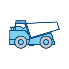 Obraz premium big dump truck icon vector illustration graphic design