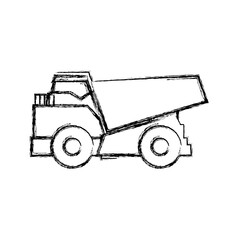 big dump truck icon vector illustration graphic design