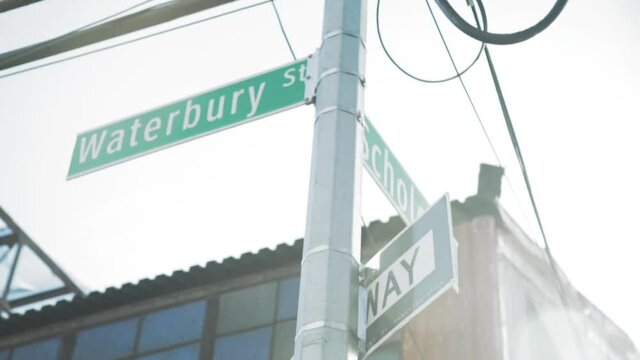 street signs at intersection in brooklyn