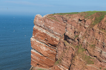 Red cliffs at German island Helgoland