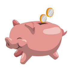 Piggy money savings icon vector illustration graphic design