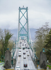 Lionsgate Bridge in Vancouver - VANCOUVER - CANADA - APRIL 12, 2017