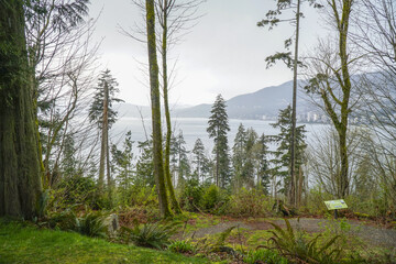 Beautiful Stanley Park in Vancouver - VANCOUVER - CANADA - APRIL 12, 2017